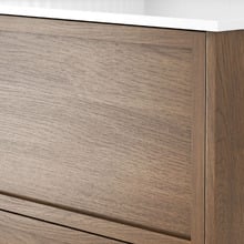 Cali 900mm Walnut Wall Hung Vanity with Basin & Shaving Cabinet Package